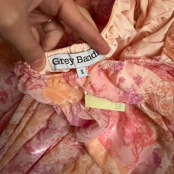 Grey Bandit Pink Horizon Strapless Maxi Dress size S, NWT - Picture 5 of 5